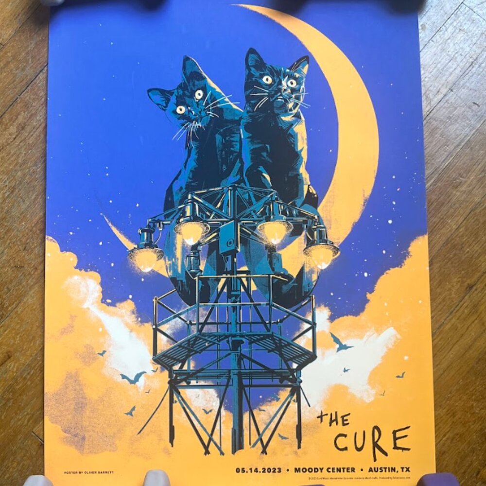 The Cure Live Austin Show Poster- Goth Art Print